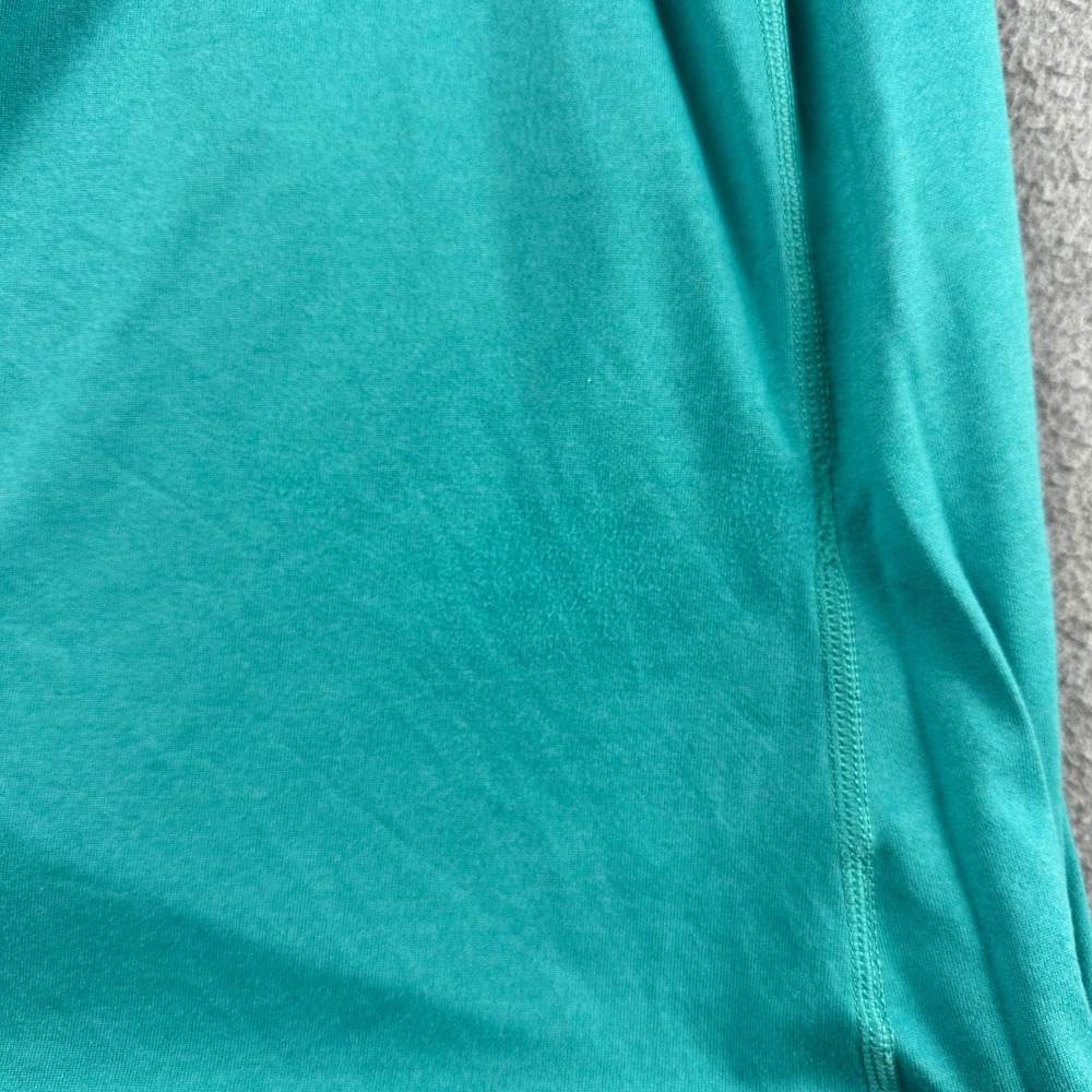 Nike Shirt Womens Medium Teal Dri-Fit V-Neck Short Sleeve Regular Fit Athletic - Picture 8 of 10